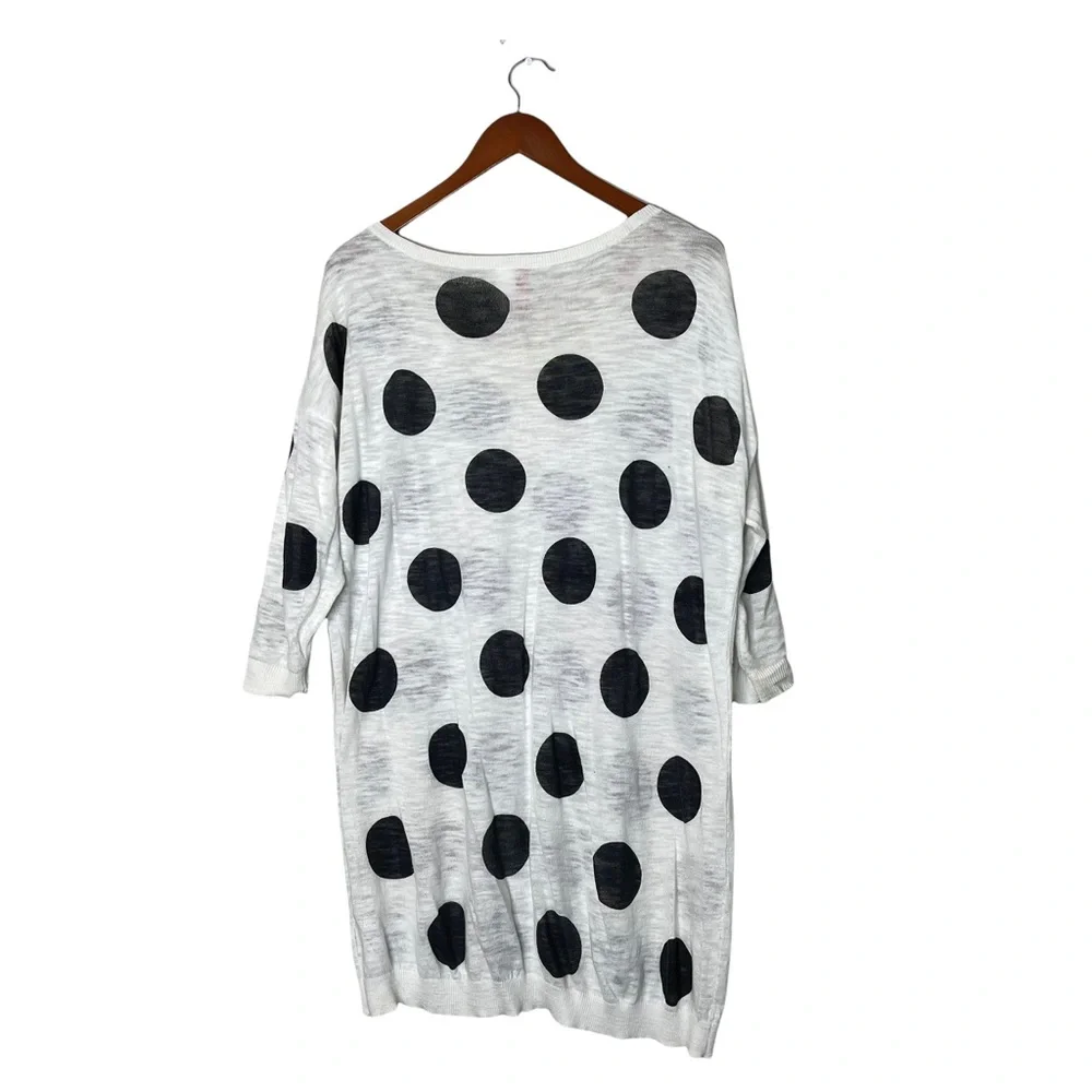 H&M Big Polka Dot Cotton Long Sweater